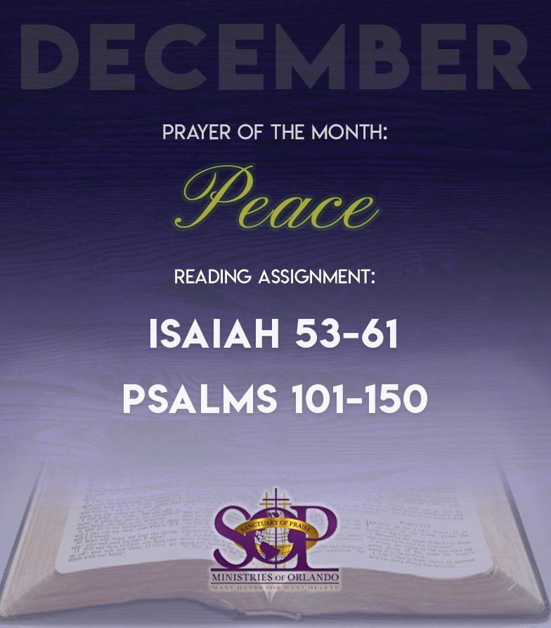 Prayer and Scripture reading for the month of December 2022